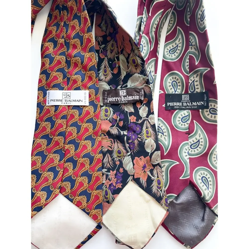 Vintage Pierre Balmain Neck Tie Lot
